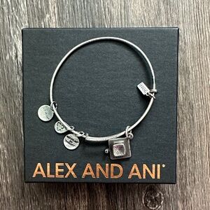 Alex and Ani Silver Charm Bangle